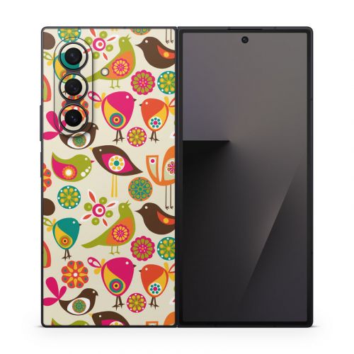 Bird Flowers Samsung Galaxy Z Fold7 Skin