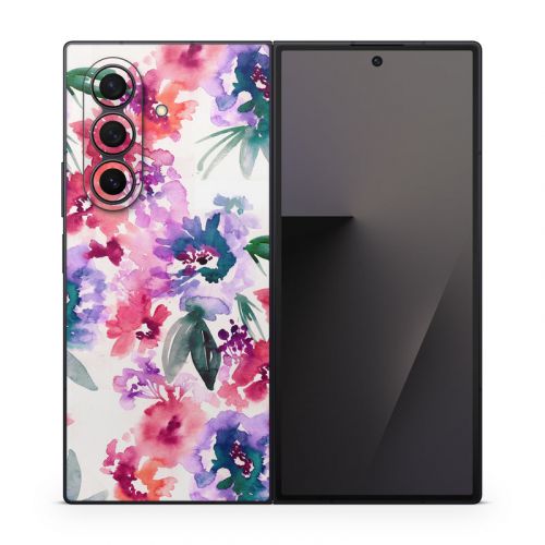 Blurred Flowers Samsung Galaxy Z Fold7 Skin