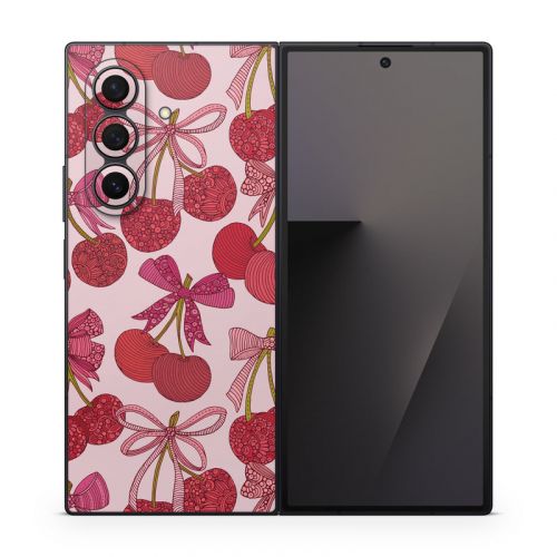 Cherry with Bows Samsung Galaxy Z Fold7 Skin