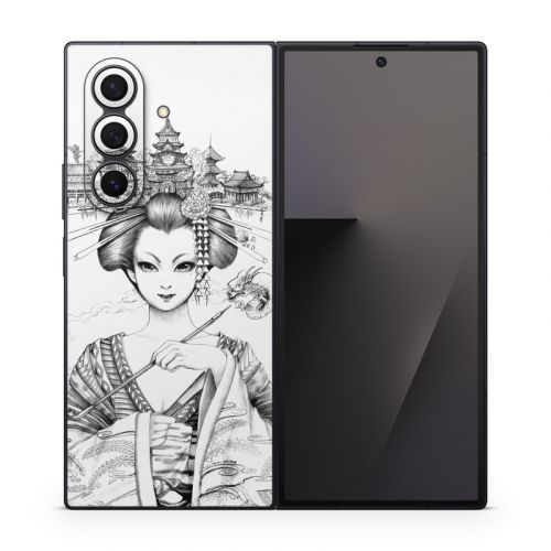 Geisha Sketch Samsung Galaxy Z Fold7 Skin