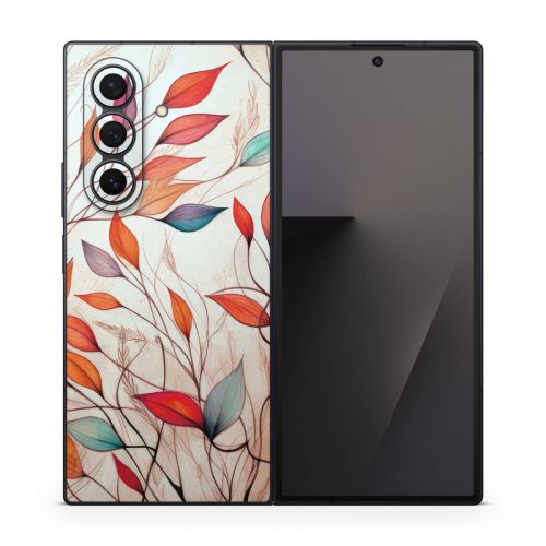 Leaf Sketches Samsung Galaxy Z Fold7 Skin
