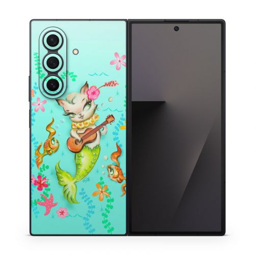 Merkitten with Ukelele Samsung Galaxy Z Fold7 Skin