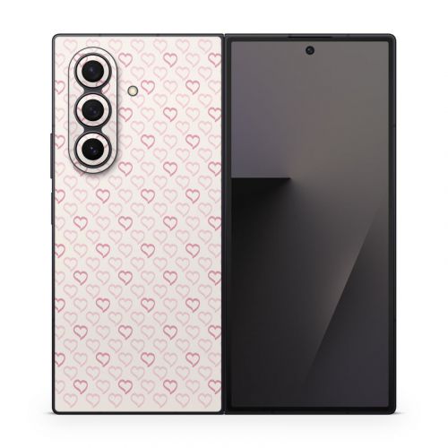 Patterned Hearts Samsung Galaxy Z Fold7 Skin