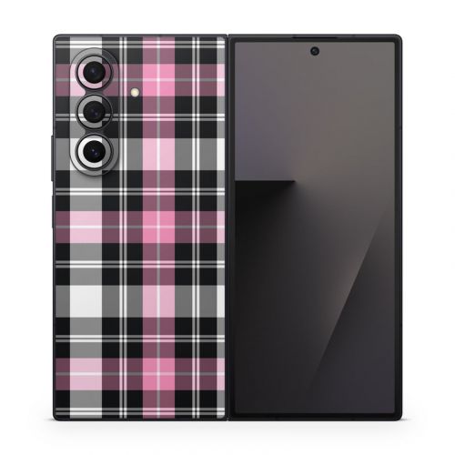 Pink Plaid Samsung Galaxy Z Fold7 Skin