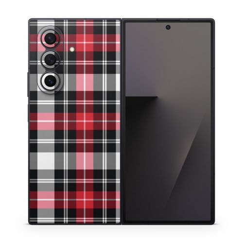 Red Plaid Samsung Galaxy Z Fold7 Skin