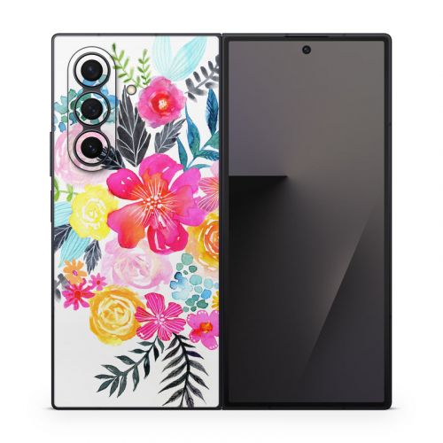 Pink Bouquet Samsung Galaxy Z Fold7 Skin
