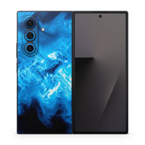 Blue Quantum Waves Samsung Galaxy Z Fold7 Skin