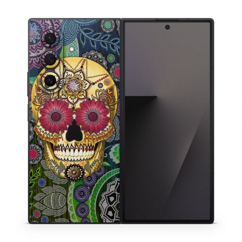 Sugar Skull Paisley Samsung Galaxy Z Fold7 Skin