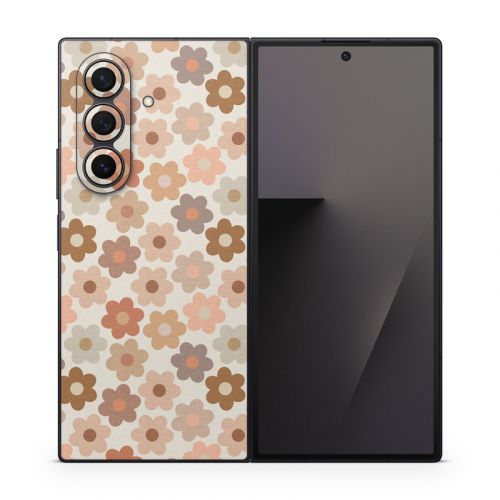 Terracotta Daisies Samsung Galaxy Z Fold7 Skin