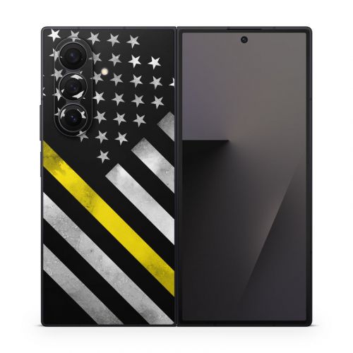 Thin Yellow Line Hero Samsung Galaxy Z Fold7 Skin