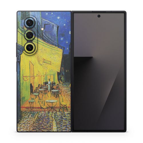 Cafe Terrace At Night Samsung Galaxy Z Fold7 Skin