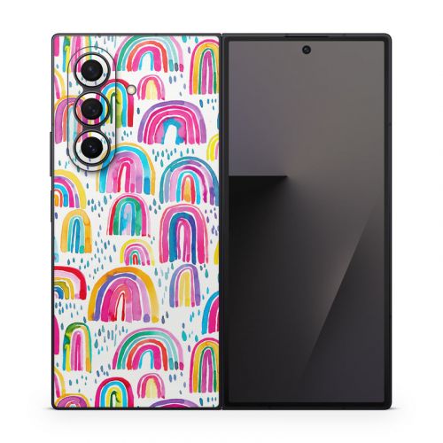 Watercolor Rainbows Samsung Galaxy Z Fold7 Skin