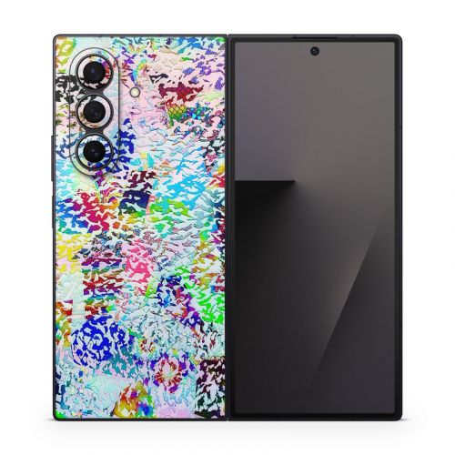 White Etching Samsung Galaxy Z Fold7 Skin