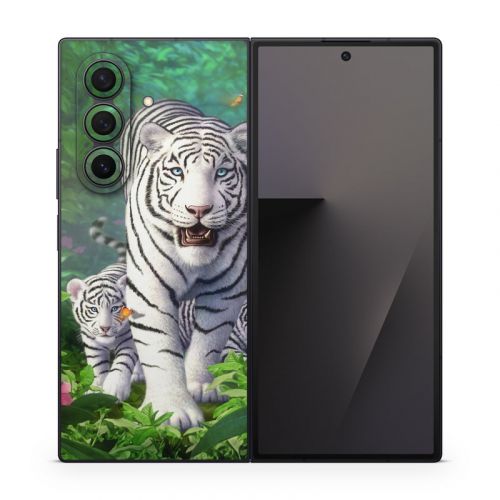 White Tigers Samsung Galaxy Z Fold7 Skin