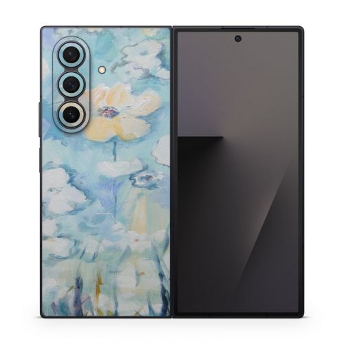 White & Blue Samsung Galaxy Z Fold7 Skin