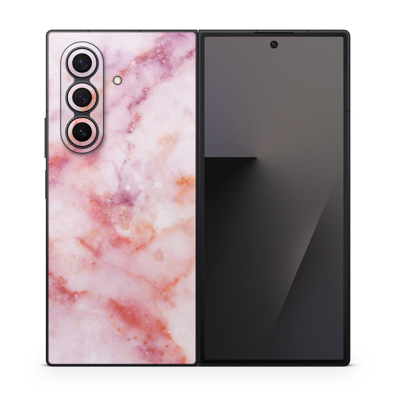 Samsung Galaxy Z Fold7 Skin design of Pink, Skin, Flesh, Textile, Fur, with pink, red, white, purple, orange colors