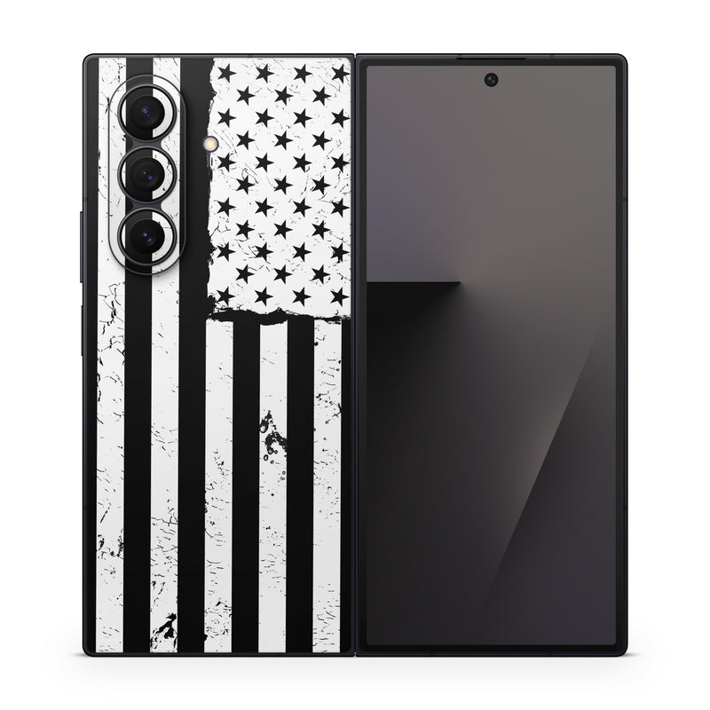 Samsung Galaxy Z Fold7 Skin design of Line, Black-and-white, Text, Monochrome, Pattern, Design, Monochrome photography, Font, Parallel, Style, with white, black colors
