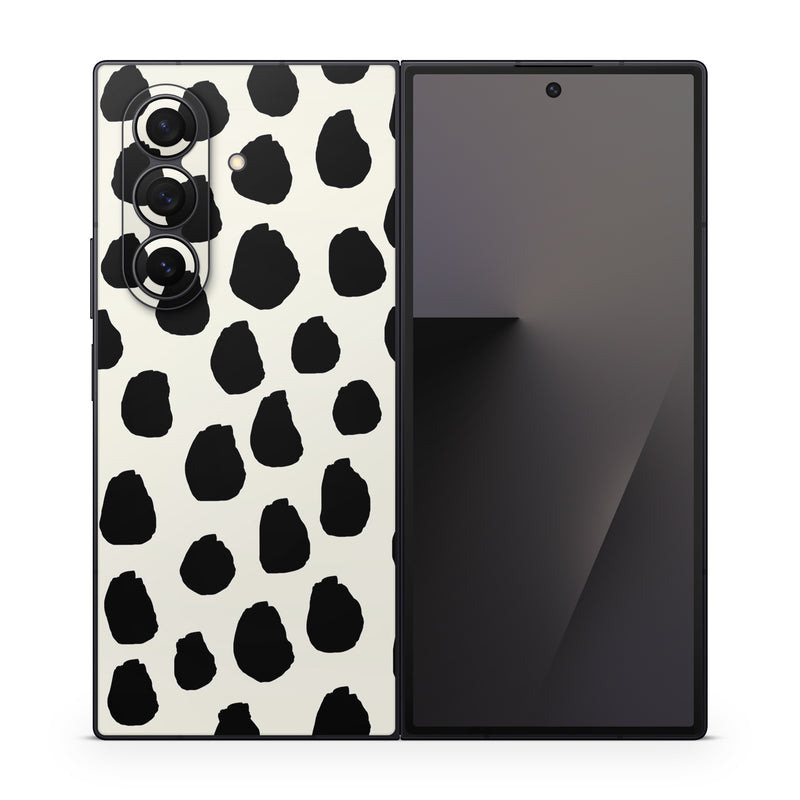 Samsung Galaxy Z Fold7 Skin design of White, Black and white, with black, white colors