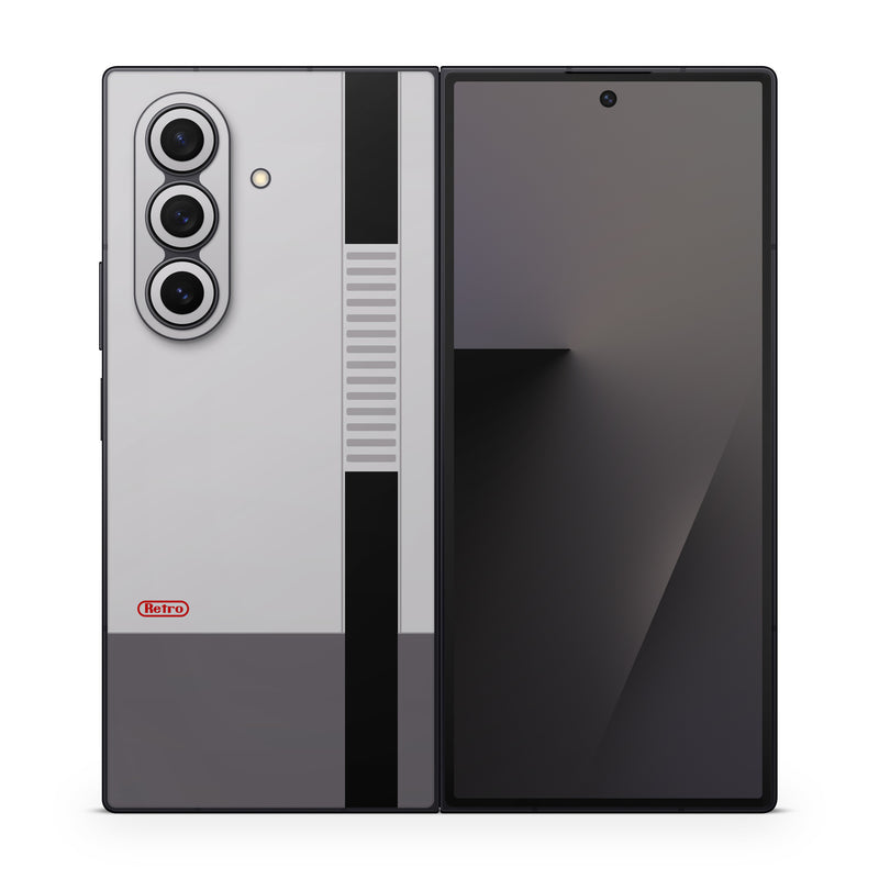 Samsung Galaxy Z Fold7 Skin design of Text, Font, Red, Product, Logo, Brand, Material property, Graphics, Rectangle, with gray, black, red colors