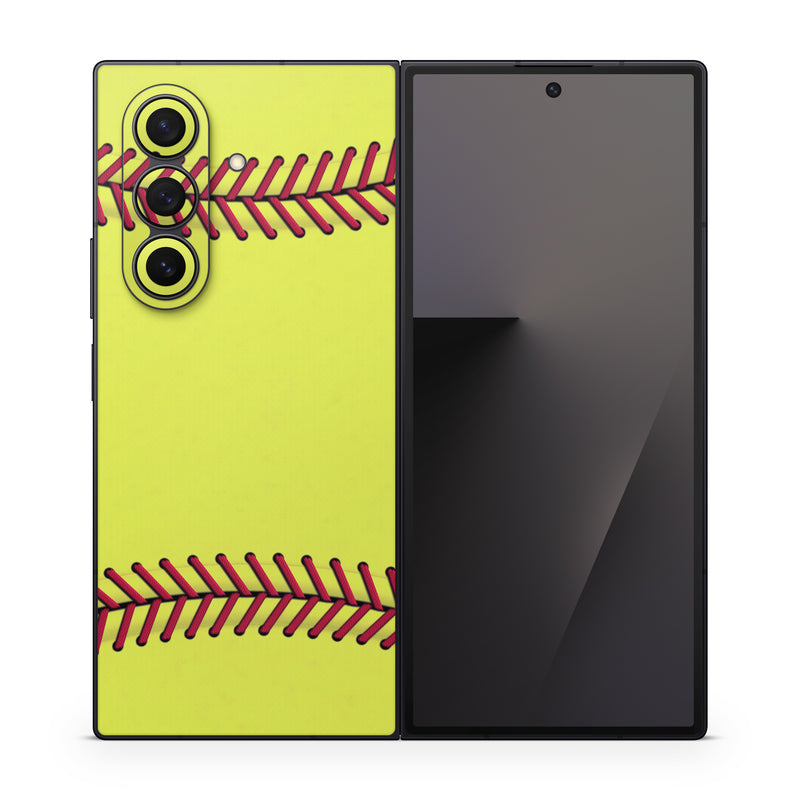 Samsung Galaxy Z Fold7 Skin design of Yellow, Plant, Line, Slope, Terrestrial plant, Font, Art, Parallel, Circle, Rectangle, with yellow, red colors