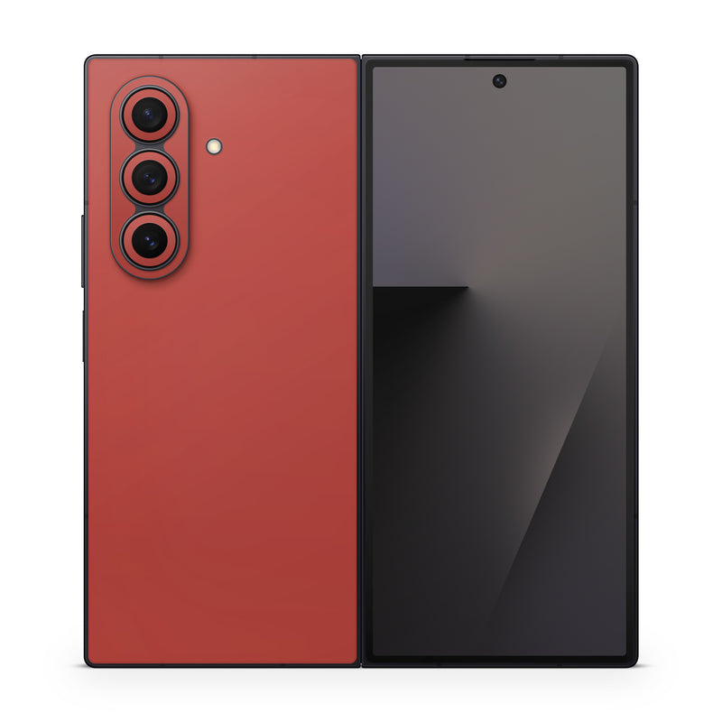 Samsung Galaxy Z Fold7 Skin design of Brown, Red, Font, Magenta, Pattern, Peach, Carmine, Electric blue, Event, Tints and shades, with red, blue, purple colors