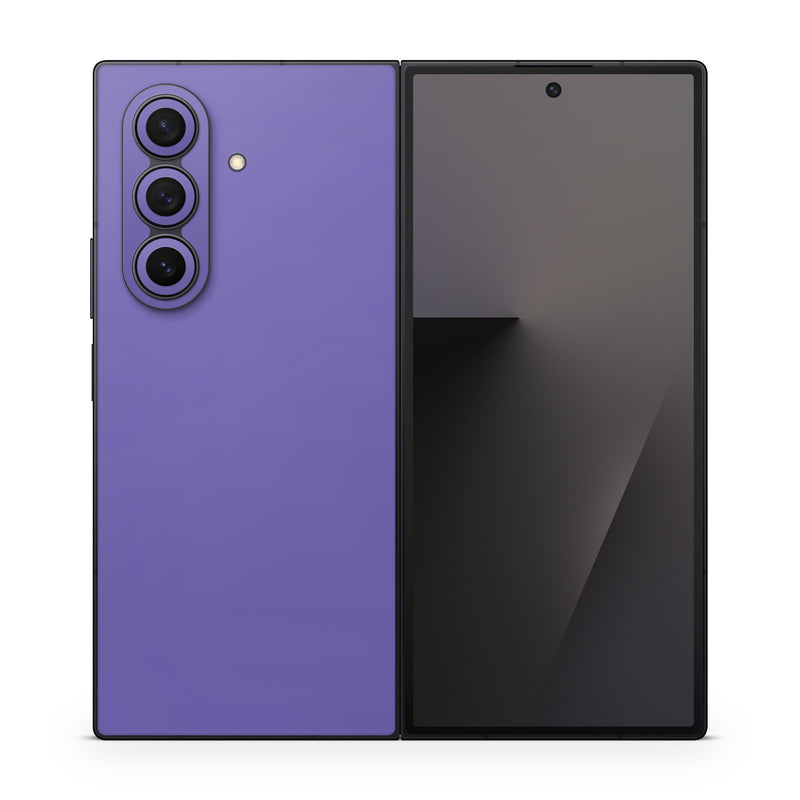 Samsung Galaxy Z Fold7 Skin design of Blue, Violet, Sky, Purple, Daytime, Black, Lilac, Cobalt blue, Pink, Azure, with purple colors