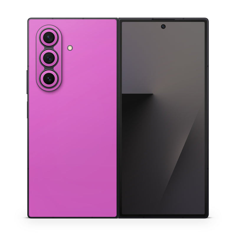 Samsung Galaxy Z Fold7 Skin design of Violet, Pink, Purple, Red, Lilac, Magenta, Blue, Lavender, Text, Sky, with pink colors