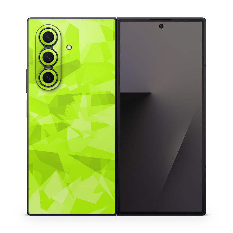 Samsung Galaxy Z Fold7 Skin design, with green colors