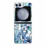 Blue Ink Floral Samsung Galaxy Z Flip5 Skin