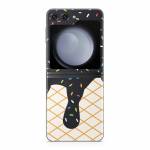 Black Ice Cream Drip Samsung Galaxy Z Flip5 Skin