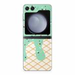 Mint Chocolate Chip Ice Cream Drip Samsung Galaxy Z Flip5 Skin