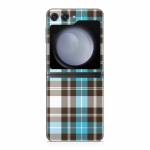 Turquoise Plaid Samsung Galaxy Z Flip5 Skin