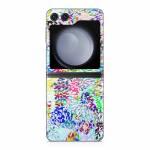 White Etching Samsung Galaxy Z Flip5 Skin