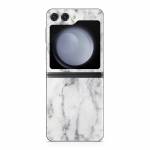 White Marble Samsung Galaxy Z Flip5 Skin