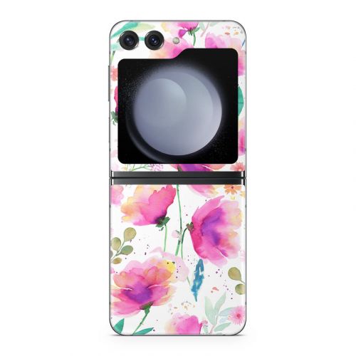 Abstract Pink Poppies Samsung Galaxy Z Flip5 Skin