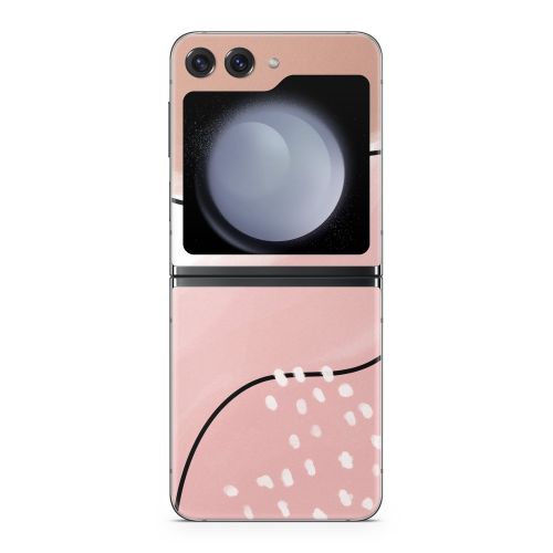 Abstract Pink and Brown Samsung Galaxy Z Flip5 Skin