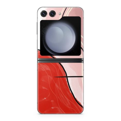 Abstract Red Samsung Galaxy Z Flip5 Skin