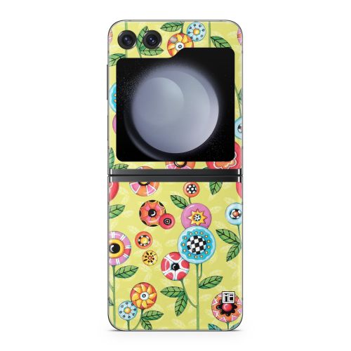 Button Flowers Samsung Galaxy Z Flip5 Skin