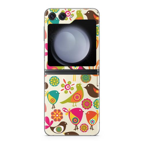 Bird Flowers Samsung Galaxy Z Flip5 Skin
