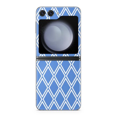 Blue Checks Samsung Galaxy Z Flip5 Skin