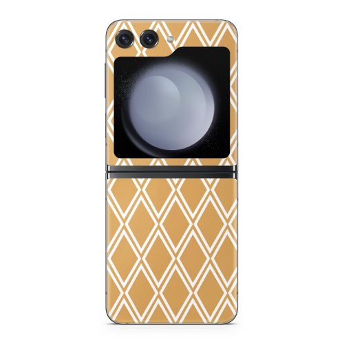 Orange Checks Samsung Galaxy Z Flip5 Skin