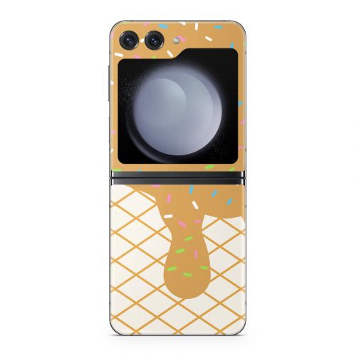 Caramel Ice Cream Drip Samsung Galaxy Z Flip5 Skin