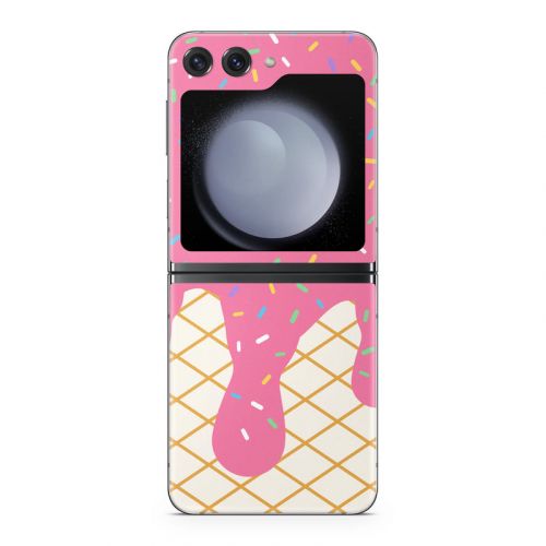 Strawberry Ice Cream Drip Samsung Galaxy Z Flip5 Skin