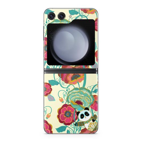 Panda Flowers Samsung Galaxy Z Flip5 Skin