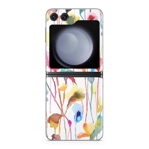 Watercolor Wild Flowers Samsung Galaxy Z Flip5 Skin