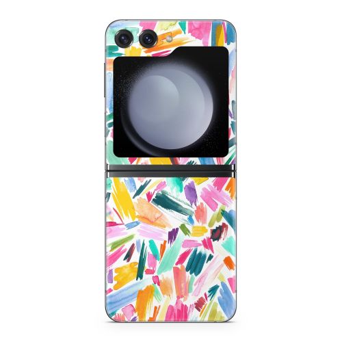 Watercolor Colorful Brushstrokes Samsung Galaxy Z Flip5 Skin