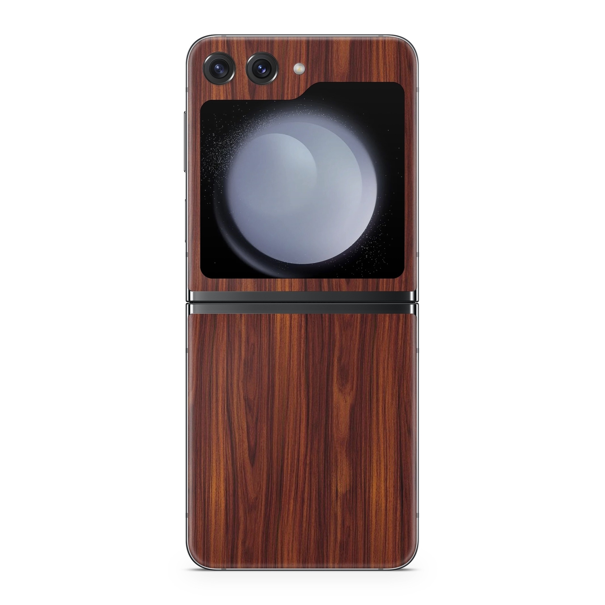 Samsung Galaxy Z Flip5 Skin design of Wood, Red, Brown, Hardwood, Wood flooring, Wood stain, Caramel color, Laminate flooring, Flooring, Varnish, with black, red colors