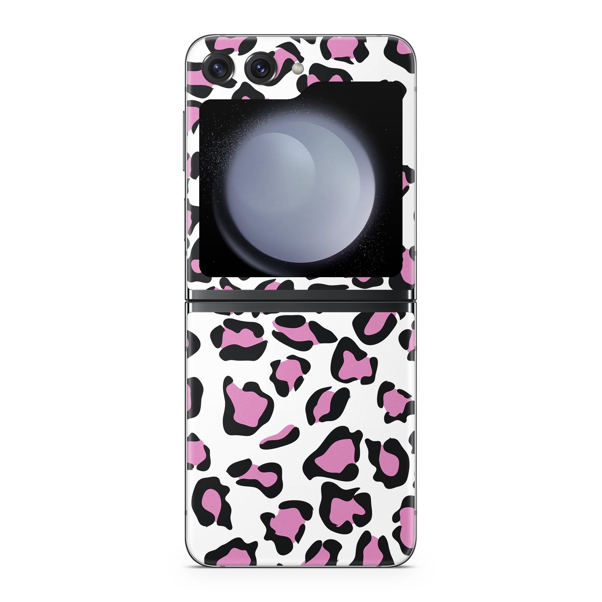 Samsung Galaxy Z Flip5 Skin design of Pink, Pattern, Design, Textile, Magenta, with white, black, gray, purple, red colors