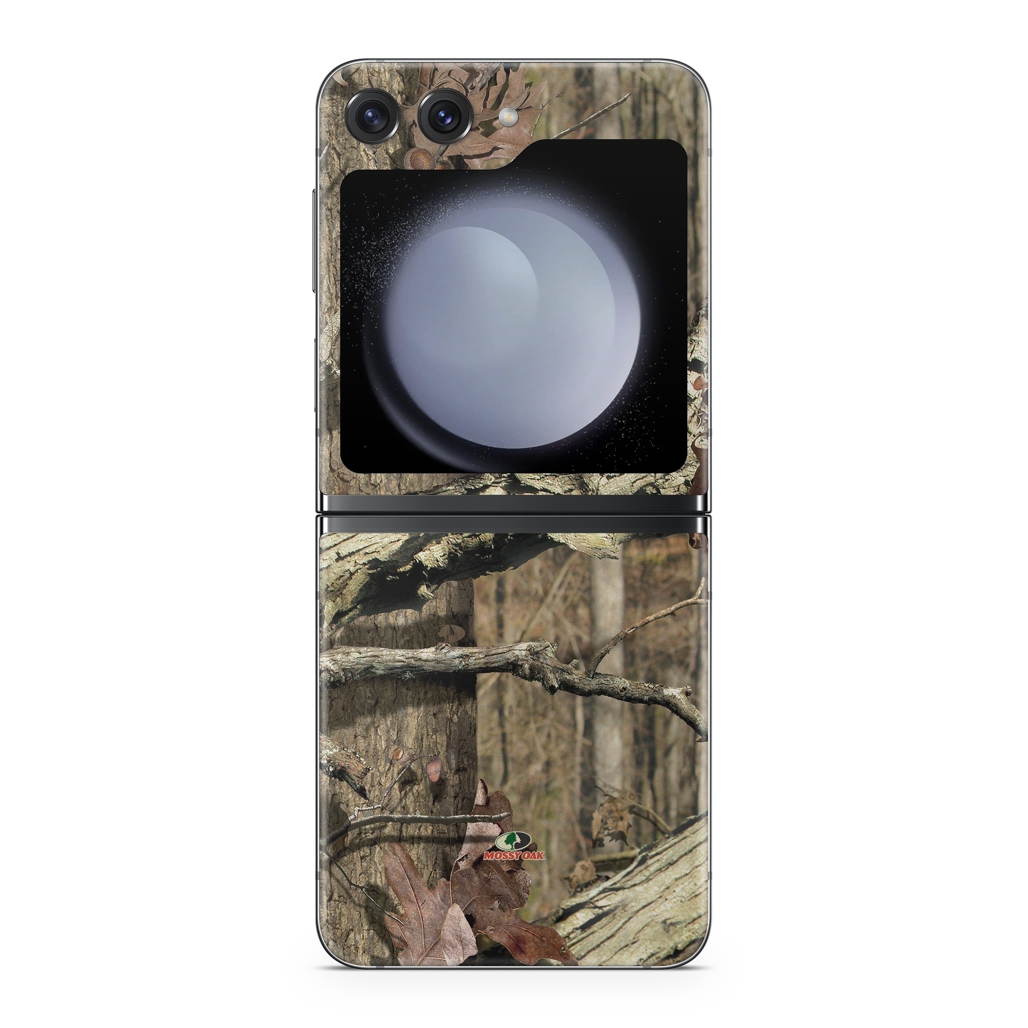 Samsung Galaxy Z Flip5 Skin design of Tree, Military camouflage, Camouflage, Plant, Woody plant, Trunk, Branch, Design, Adaptation, Pattern, with black, red, green, gray colors