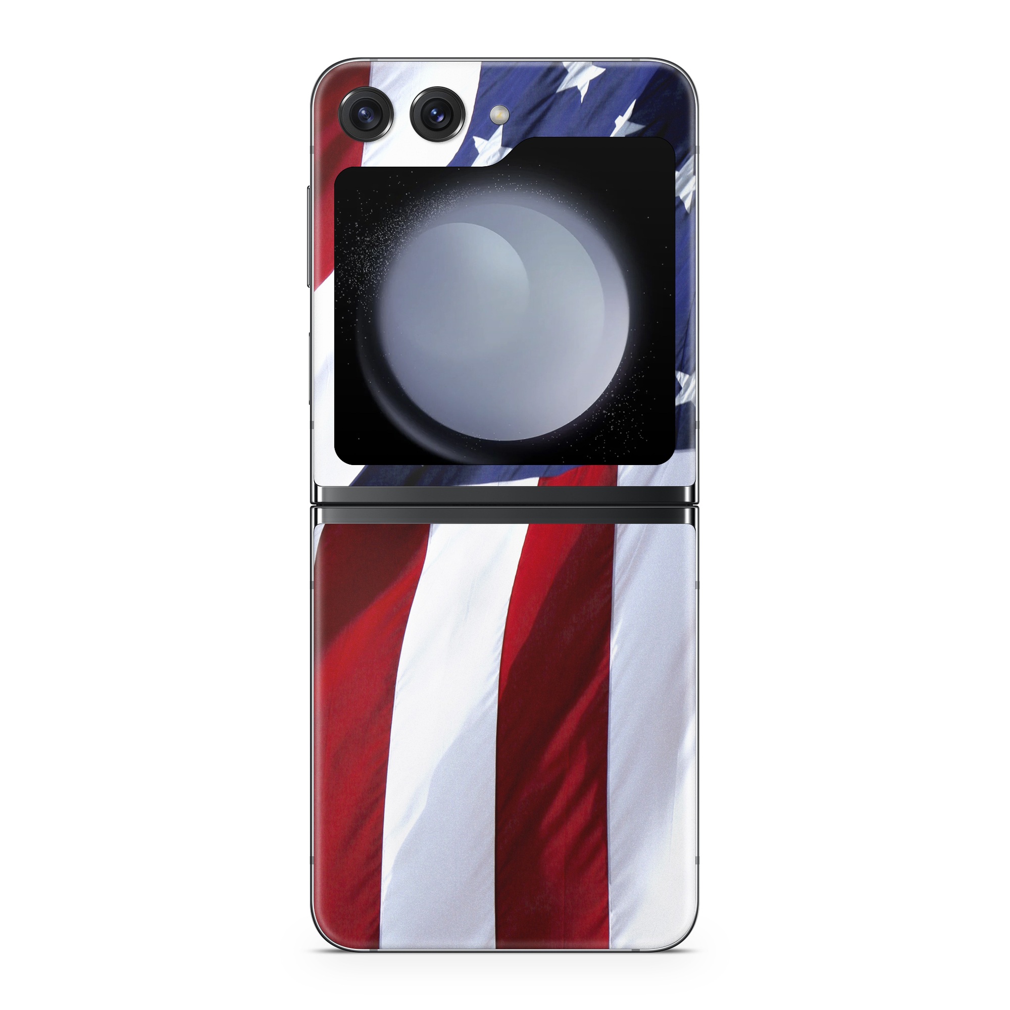 Samsung Galaxy Z Flip5 Skin design of Flag, Flag of the united states, Flag Day (USA), Veterans day, Memorial day, Holiday, Independence day, Event, with red, blue, white colors